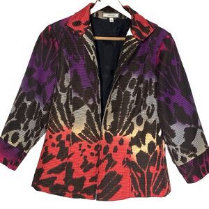 Vintage LAURA MAX Blazer 90s Abstract Artsy Bold Jacket Womens PM Petite M